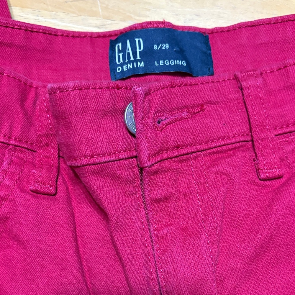 GAP Vibrant Fushia Denim Leggings
